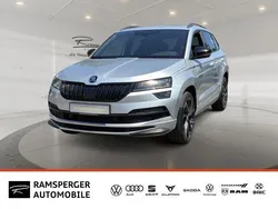 Silber (brillantsilber metallic) Gebraucht 2021 Skoda Karoq SportLine SUV | 26.490 € (Etwas zu teuer)