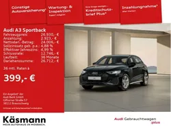 Schwarz Gebraucht 2022 Audi A3 Sportback Ambiente Limousine | 26.930 € (Teuer)