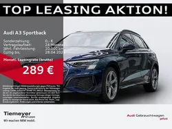 Blau Gebraucht 2024 Audi A3 Sportback e-tron S-Line Limousine | 38.990 € (Teuer)