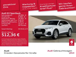 Weiß Gebraucht 2024 Audi Q3 Sportback Basis SUV | 39.990 € (Etwas zu teuer)