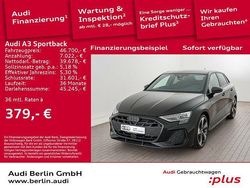 Mythosschwarz metallic Gebraucht 2024 Audi A3 S-Line Limousine | 46.700 €