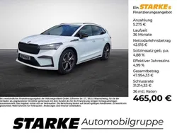 Weiß (moonweiss metallic) Gebraucht 2024 Skoda Enyaq iV SportLine SUV | 47.790 € (Guter Preis)