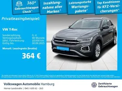 Indiumgrau metallic/schwarz (metallic) Gebraucht 2024 VW T-Roc Style SUV | 30.490 € (Fairer Preis)
