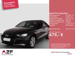Mythosschwarz metallic Gebraucht 2025 Audi A3 Advanced Plus Limousine | 32.780 € (Guter Preis)