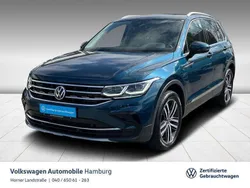 Nightshade blue metallic (metallic) Gebraucht 2021 VW Tiguan Elegance SUV | 32.390 € (Guter Preis)