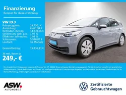 Mondsteingrau Gebraucht 2021 VW ID.3 Pure Kleinwagen | 17.760 € (Fairer Preis)
