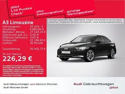 Mythosschwarz metallic Gebraucht 2025 Audi A3 Advanced Limousine | 34.429 € (Fairer Preis)