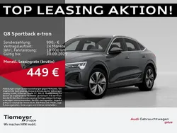 Grau Gebraucht 2024 Audi Q8 Sportback e-tron S-Line SUV | 64.120 €