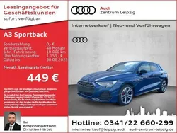 Blau Neu 2025 Audi A3 Sportback e-tron S-Line Limousine | 46.990 € (Fairer Preis)