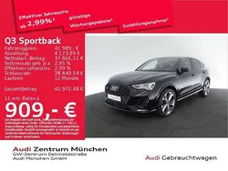 Mythosschwarz metallic Gebraucht 2022 Audi Q3 Sportback S-Line SUV | 41.989 € (Etwas zu teuer)