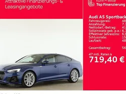 Blau Gebraucht 2024 Audi A5 Sportback S-Line Limousine | 47.889 € (Etwas zu teuer)