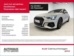 Weiß (gletscherweiß metallic) Gebraucht 2023 Audi A3 S-Line | 32.456 € (Etwas zu teuer)