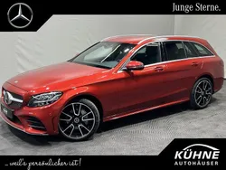 Rot Gebraucht 2021 Mercedes C220 AMG Limousine | 33.540 € (Fairer Preis)