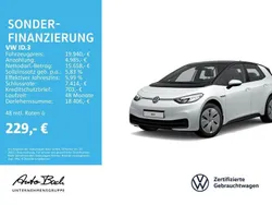 Weiß (gletscherweiß metallic schwarz) Gebraucht 2022 VW ID.3 Pure Kleinwagen | 19.940 € (Superpreis)