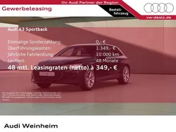 Schwarz Neu 2025 Audi A3 Sportback e-tron Limousine | 43.339 € (Fairer Preis)