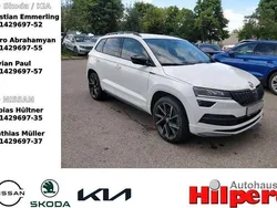 Moonweiss metallic (metallic) Gebraucht 2021 Skoda Karoq SportLine SUV | 27.940 € (Fairer Preis)