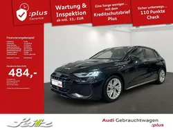 Mythosschwarz metallic Gebraucht 2025 Audi A3 Sportback S-Line Limousine | 39.849 € (Fairer Preis)