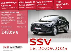Mythosschwarz metallic Gebraucht 2023 Audi Q3 Sportback S-Line SUV | 35.249 € (Guter Preis)