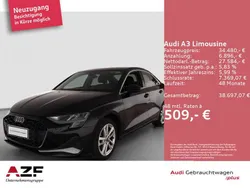 Mythosschwarz metallic Gebraucht 2025 Audi A3 Advanced Plus Limousine | 34.480 € (Guter Preis)