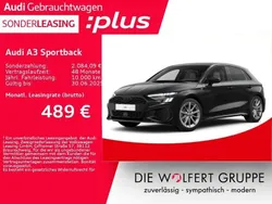 Schwarz Gebraucht 2024 Audi A3 Sportback S-Line Limousine | 41.424 € (Teuer)
