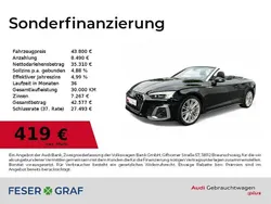 Mythosschwarz metallic Gebraucht 2023 Audi A5 Cabriolet S-Line Cabrio | 43.800 € (Fairer Preis)