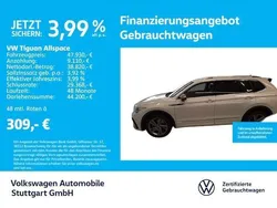 Oryxweiß perlmutteffekt Gebraucht 2024 VW Tiguan Allspace R-line SUV | 47.930 € (Teuer)