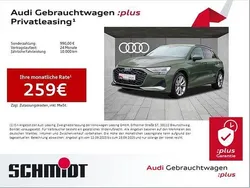 Distriktgrün metallic Gebraucht 2025 Audi A3 Sportback Advanced Limousine | 31.340 € (Superpreis)