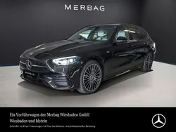 Obsidianschwarz Gebraucht 2025 Mercedes C300e AMG Kombi | 59.890 € (Teuer)