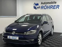 Blau atlantic blue metallic (metallic) Gebraucht 2017 VW Golf VII Highline Kombi | 18.500 € (Fairer Preis)