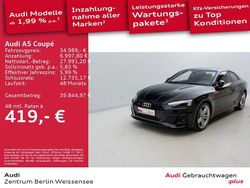 Mythosschwarz metallic Gebraucht 2022 Audi A5 S-Line Coupé | 34.989 € (Guter Preis)