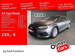 Monsungrau metallic/monsungrau metallic Gebraucht 2019 Audi A5 Sportback Design Limousine | 19.990 € (Superpreis)