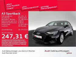 Schwarz Gebraucht 2022 Audi A3 Sportback e-tron Design Limousine | 24.101 € (Fairer Preis)