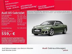 Distriktgrün metallic/verdeck Gebraucht 2024 Audi A5 Cabriolet S-Line Cabrio | 47.771 € (Superpreis)