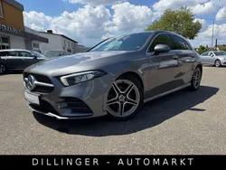 Mountaingrau met. Gebraucht 2018 Mercedes A180 AMG line Limousine | 19.390 € (Fairer Preis)