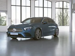 Denimblau (metallic) Gebraucht 2019 Mercedes A250 AMG Limousine | 26.889 € (Fairer Preis)