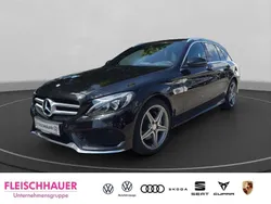 Schwarz Gebraucht 2016 Mercedes C180 AMG line Kombi | 19.470 € (Fairer Preis)