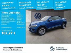 Ravennablau metallic/schwarz Gebraucht 2024 VW T-Roc Cabriolet Cabrio | 25.980 € (Guter Preis)