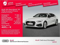 Gletscherweiß metallic Gebraucht 2024 Audi A5 Sportback S-Line Kleinwagen | 41.430 € (Etwas zu teuer)