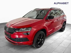 Velvet rot premium metallic Gebraucht 2020 Skoda Karoq SportLine SUV | 19.095 € (Guter Preis)