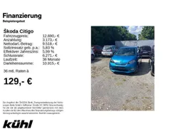 Blau Gebraucht 2020 Skoda Citigo-e IV Ambition Kleinwagen | 12.389 € (Fairer Preis)