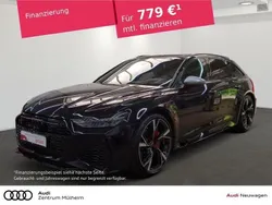 Mythosschwarz metallic Gebraucht 2024 Audi RS6 Ambiente Kombi | 132.940 € (Etwas zu teuer)