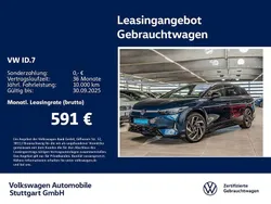 Aquamarinblau metallic/schwarz Gebraucht 2024 VW ID.7 GTX Limousine | 52.330 € (Teuer)