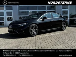 Lack obsidianschwarz Gebraucht 2023 Mercedes EQS450+ AMG line Limousine | 63.888 € (Guter Preis)