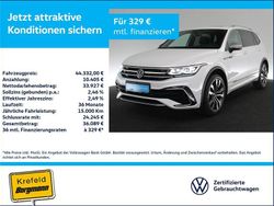 Weiss / oryxweiss perlmutteffekt Gebraucht 2024 VW Tiguan Allspace R-line SUV | 44.332 € (Teuer)