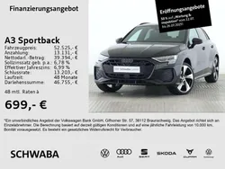 Mythosschwarz metallic Gebraucht 2025 Audi A3 S-Line Limousine | 52.525 €