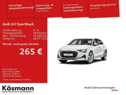 Gletscherweiß metallic Gebraucht 2024 Audi A3 Advanced Plus Limousine | 32.930 € (Fairer Preis)