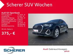 Mythosschwarz metallic Gebraucht 2024 Audi Q3 S-Line SUV | 47.450 € (Etwas zu teuer)