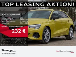 Gelb Gebraucht 2024 Audi A3 Sportback e-tron S-Line Limousine | 35.980 € (Etwas zu teuer)