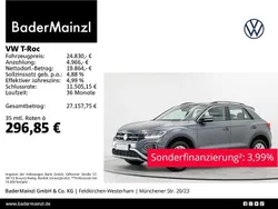 Indiumgrau metallic/schwarz Gebraucht 2023 VW T-Roc Life SUV | 24.830 € (Guter Preis)