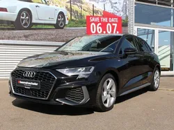 Schwarz mythosschwarz metallic metallic Gebraucht 2024 Audi A3 Sportback S-Line Limousine | 25.890 € (Fairer Preis)